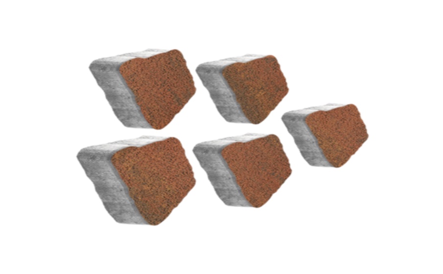 Плитка тротуарная Антик А.3.А.4 листопад гранит арабская ночь, комплект 5 шт, толщина 40 мм