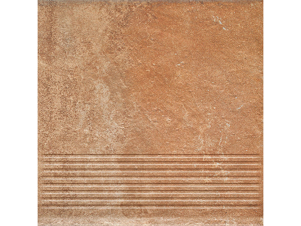 Клинкерная ступень с насечками Paradyz Scandiano, Rosso, 300*300*8,5 мм