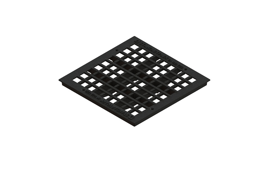 Решетка водоприемная Standartpark Basic чугунная, ячеистая, 390*390*66 мм