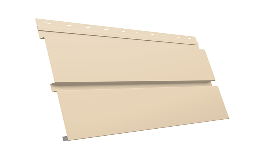 Софит металлический Grand Line Квадро брус без перфорации, сталь 0,5 мм Satin, RAL 1015 светлая слоновая кость