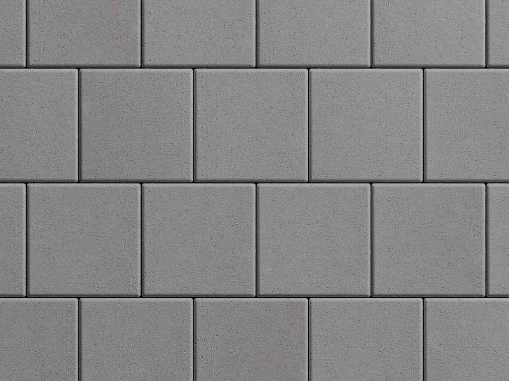 Плитка тротуарная Квадрат А.2.К.4 стандарт гладкий серый, 200*200*40 мм
