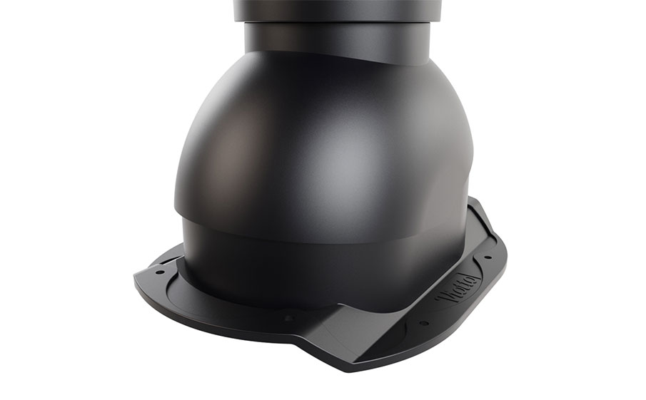 Роторная вентиляция Viotto для металлочерепицы Каскад d=110 мм утепленная, RAL 9005 черный