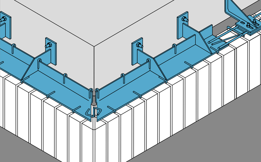 Угловой кронштейн для кирпичных перемычек левый Baut GSP-2K