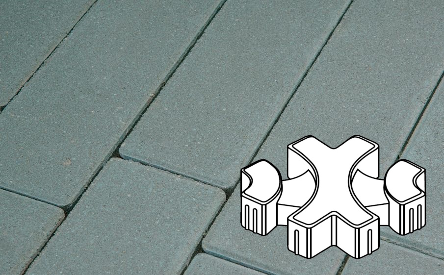 Плитка тротуарная Готика Profi, Эко-фантазия Б.3.ГР.8, синий, частичный прокрас, с/ц, 300*300*80 мм