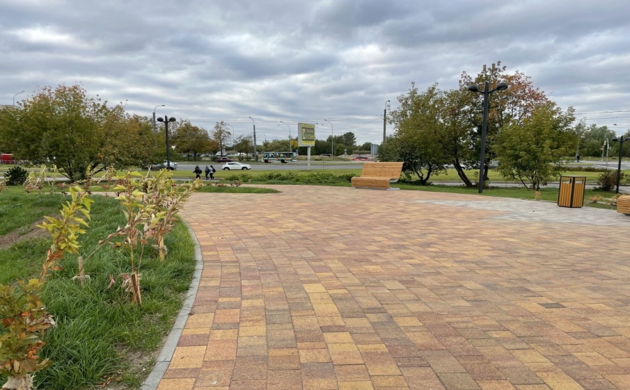 Плитка тротуарная Старый город Б.1.Фсм.8 листопад гранит осень, комплект 3 шт, толщина 80 мм