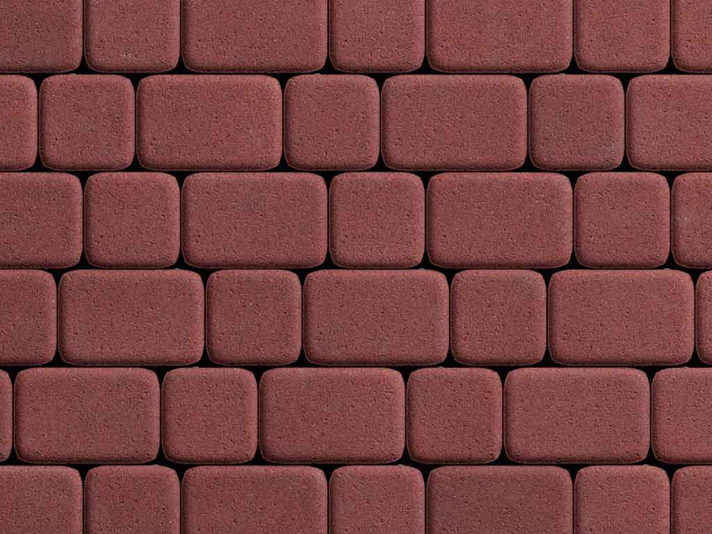 Плитка тротуарная Классико А.4.КО.4 стандарт гладкий красный, комплект 2 шт, толщина 40 мм