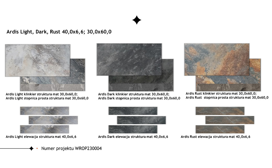 Клинкерная ступень с насечками Paradyz Ardis Dark, 600*300*8,5 мм