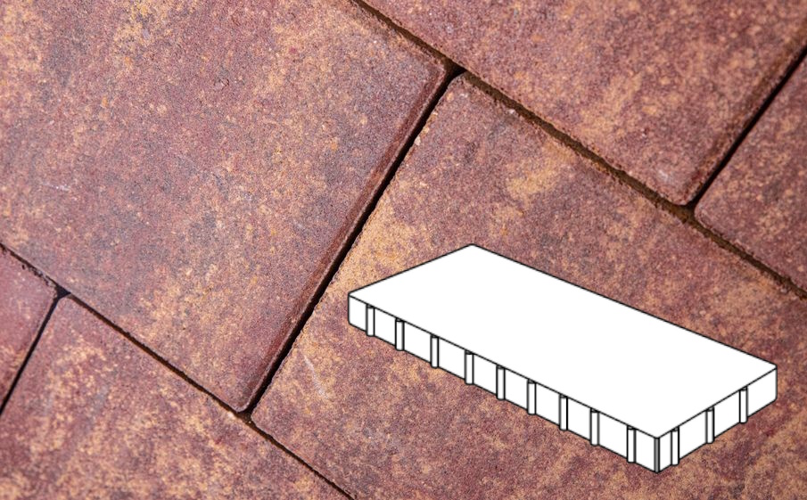 Плитка тротуарная Готика Natur, Плита Б.9.П.10, Клинкер, 900*300*100 мм