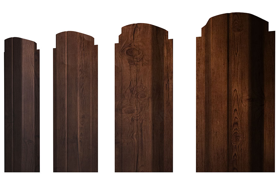 Штакетник П-образный А фигурный 0,4 Print Premium Cherry Wood Fresh TwinColor