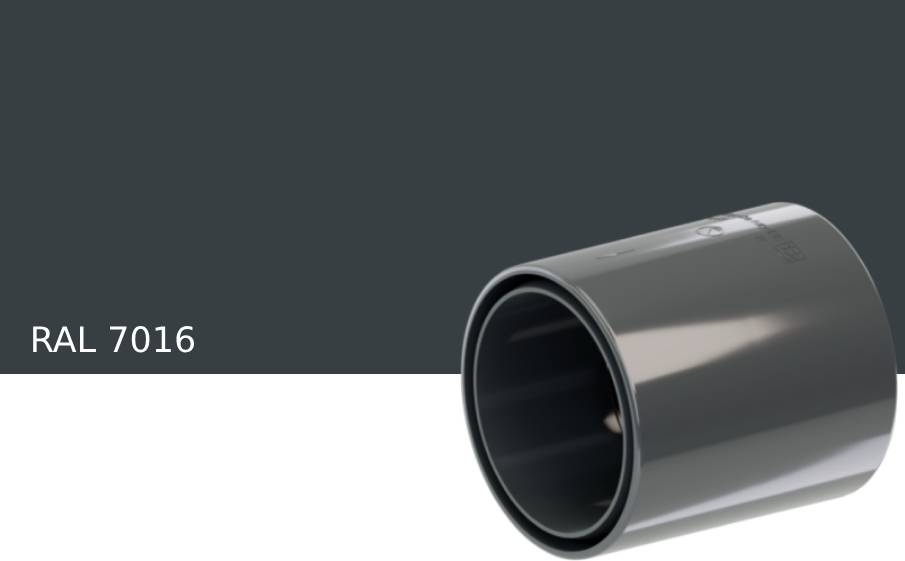Муфта KROP PVC для системы D 130/90 мм, RAL 7016