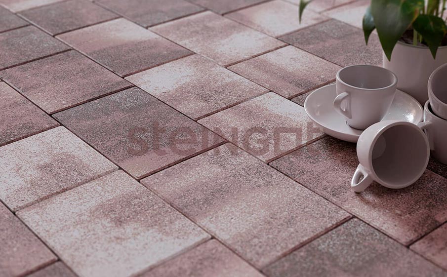Плитка тротуарная Steingot Color Mix, Новый город, Клифф, толщина 60 мм