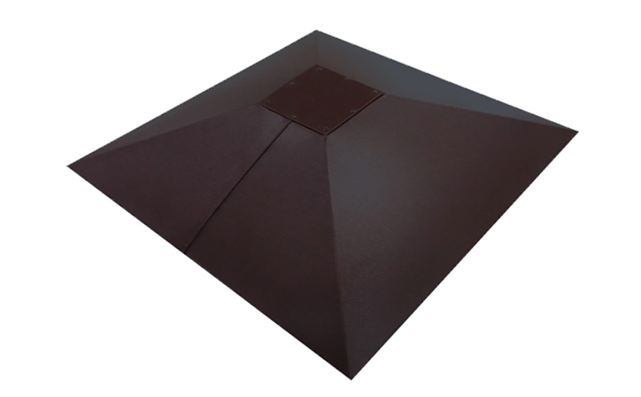 Колпак на столб Под фонарь Grand Line, 0,5 Rooftop Matte, RAL 7024, 390*390 мм