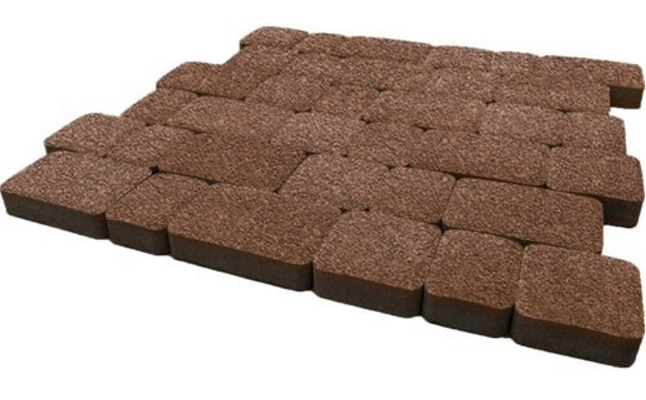 Плитка тротуарная SteinRus Инсбрук Альт А.1.Фсм.4, Native, коричневый, толщина 40 мм