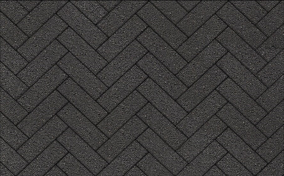 Плитка тротуарная Паркет Б.16.Псм.8 стандарт гладкий черный, комплект 6 шт, толщина 80 мм
