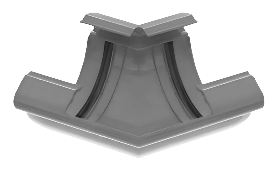 Угол желоба универсальный 135° BRAAS, 150/100 мм, ПВХ, графит