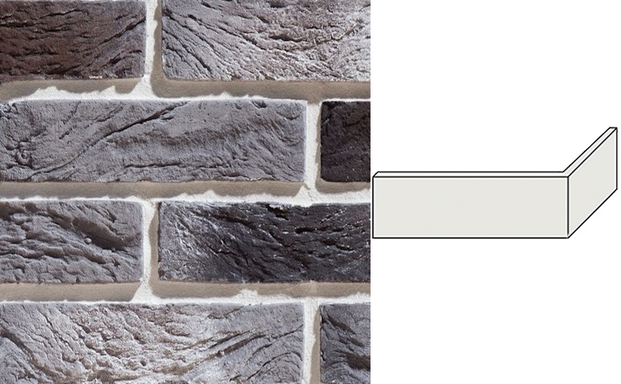 Декоративный кирпич Leonardo Stone угловой элемент Лондон 220/107*50*16 мм 465