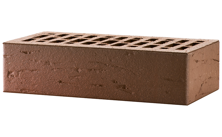 Кирпич облицовочный пустотелый ЛСР, красный флэш ультра, рустик, 250*120*65 мм