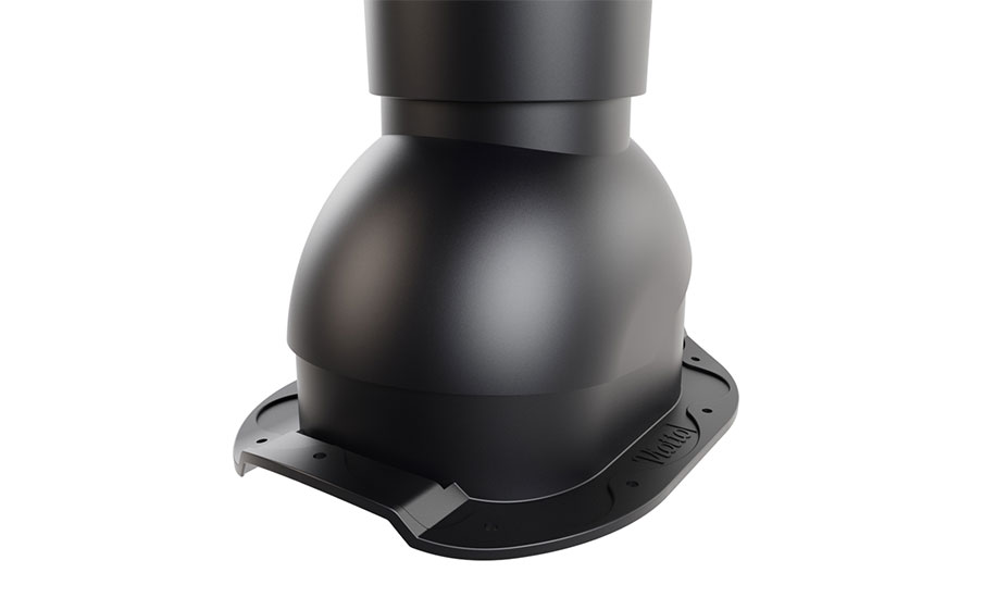 Труба вентиляционная Viotto для металлочерепицы Адаманте d=110 мм утепленная, RAL 9005 черный