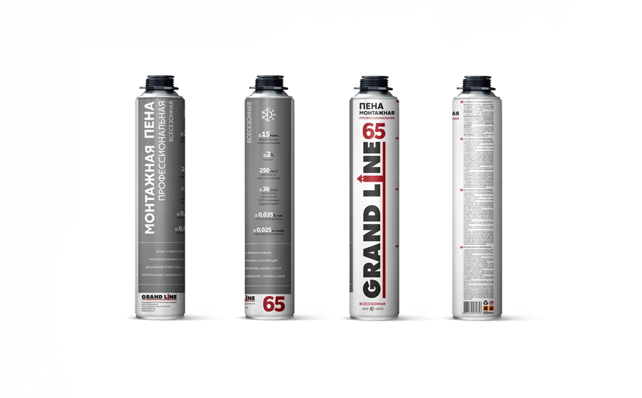 Пена Grand Line 65 профессиональная всесезонная, 800 мл