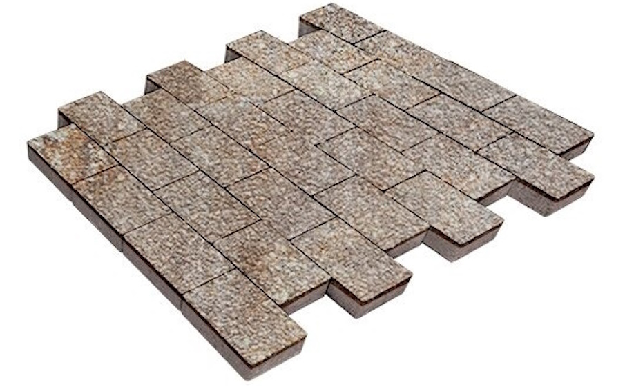 Плитка тротуарная SteinRus Севилья В.8.П.8 Native, ColorMix Берилл, 300*150*80 мм