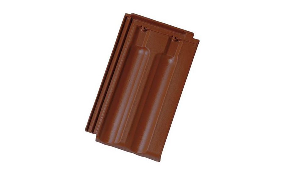 Керамическая черепица рядовая TONDACH Fidelio maron engobe