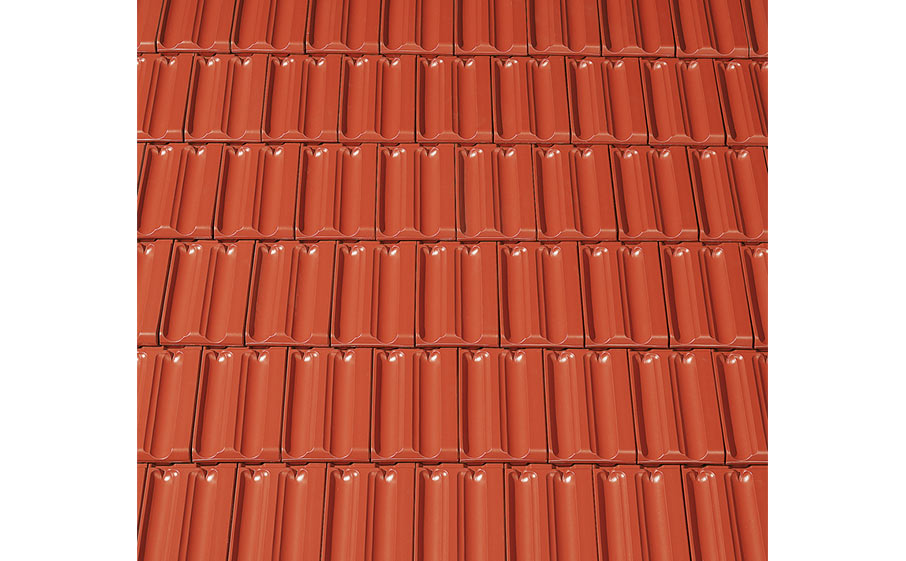 Керамическая черепица рядовая CREATON Ratio Hongeda Finesse красный глазурь