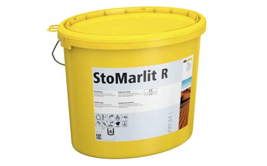Декоративная фасадная штукатурка StoMarlit R 2,0 getont короед, колеруемая С1, 25 кг