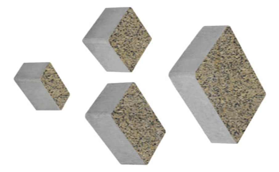 Плитка тротуарная Мюнхен Б.2.Фсм.6 гранит+ желтый с черным, комплект 4 шт, толщина 60 мм