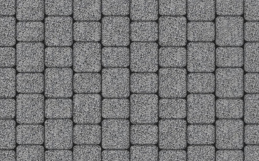 Плитка тротуарная Классико А.1.КО.4 гранит+ серый с черным, комплект 2 шт, толщина 40 мм