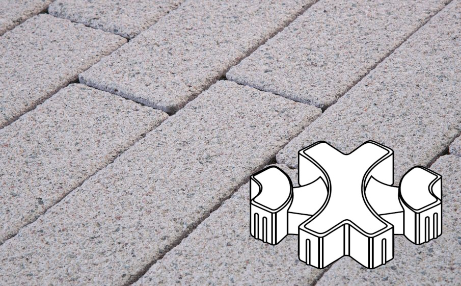 Плитка тротуарная Готика Premium Gold, Эко-фантазия Б.3.ГР.8, №1, 300*300*80 мм