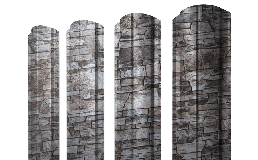 Штакетник Полукруглый Slim фигурный Print Elite Fine Stone