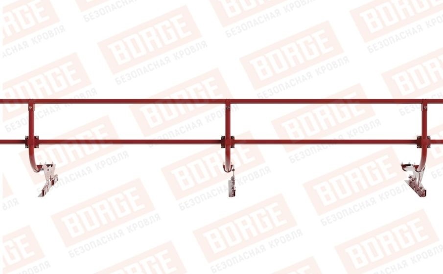 Кровельное ограждение Borge для фальцевой кровли оцинкованное RAL 3011, 300*60 см