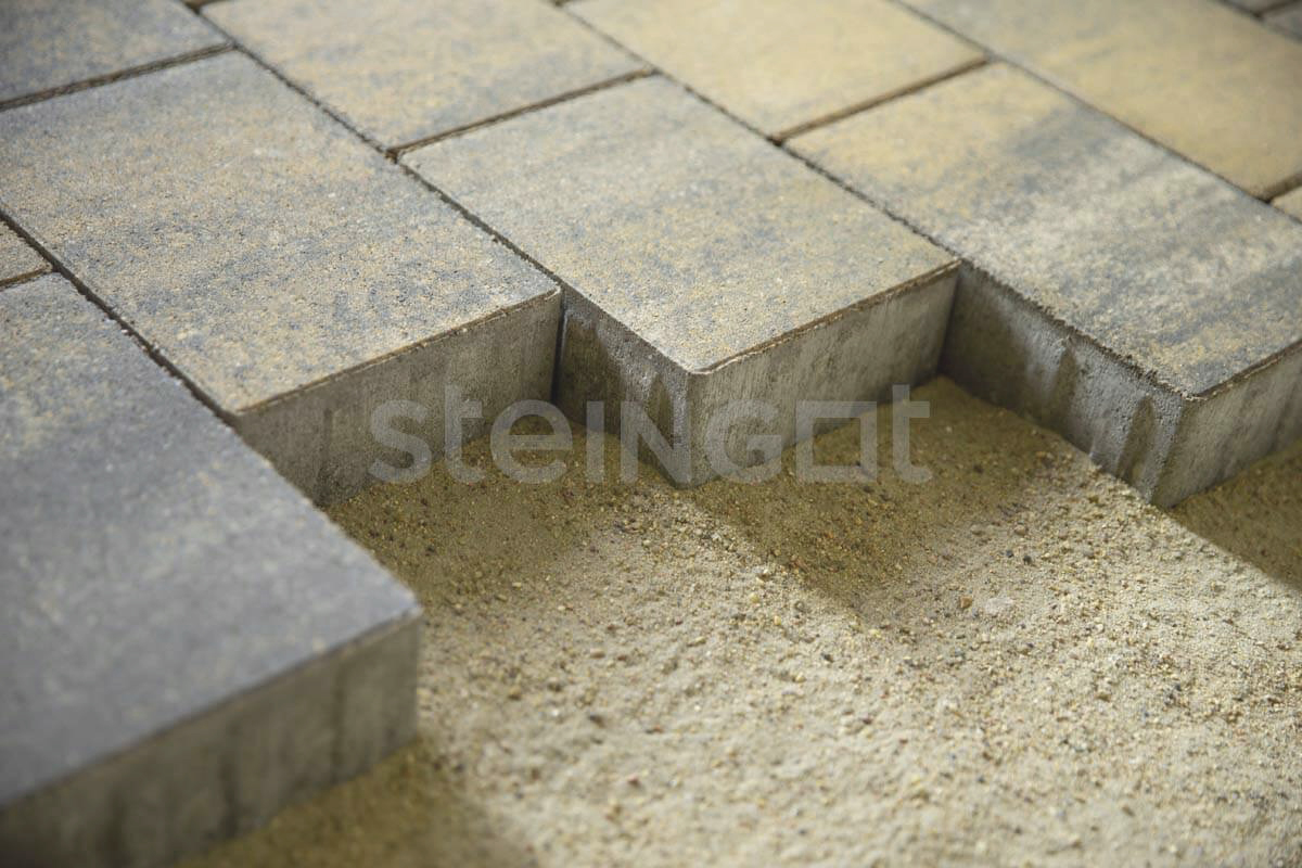 Плитка тротуарная Steingot Color Mix, Новый город, Штайн Хром, толщина 80 мм