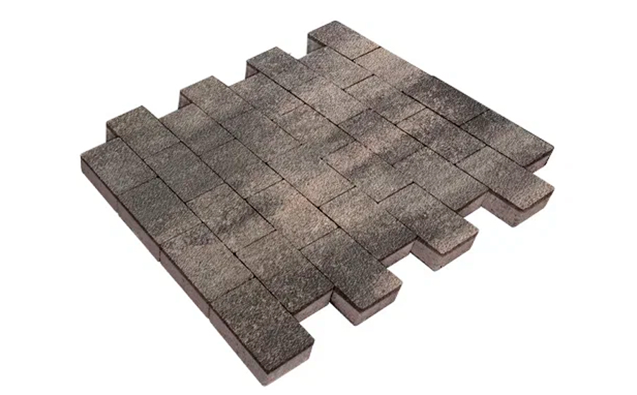 Плитка тротуарная SteinRus, Бельпассо Медио Б.10(Б).П.8, Native, ColorMix Нокс, 225*150*80 мм