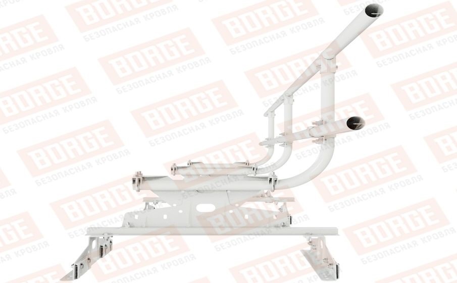 Кровельное ограждение Borge для монтажа параллельно фальцу оцинкованное RAL 9003, 300*60 см