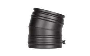Отвод Schiedel PERMETER 50 15 град. черный, D 250/350 мм