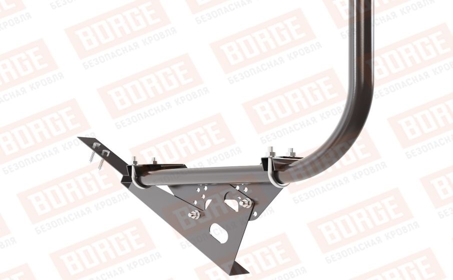 Кровельное ограждение Borge для черепичной кровли оцинкованное RAL 8019, 300*90 см