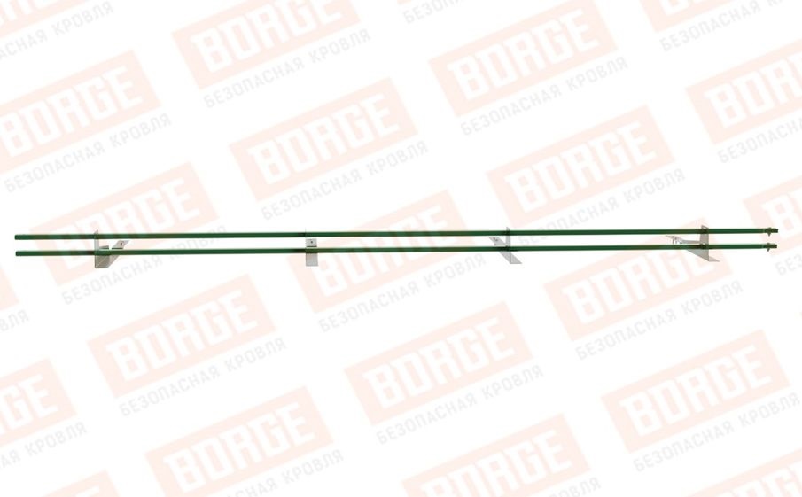 Снегозадержатель трубчатый Borge для кровли из композитной черепицы оцинкованный RAL 6002, 3 м