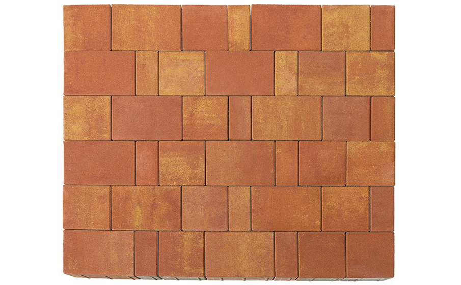 Плитка тротуарная BRAER Старый город Ландхаус Color Mix Рассвет, толщина 60 мм