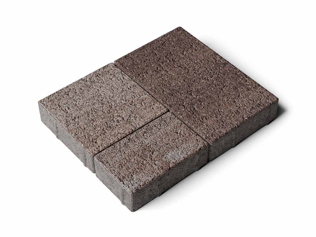 Плитка тротуарная Старый город А.1.Фсм.4 листопад гранит хаски, комплект 3 шт, толщина 40 мм