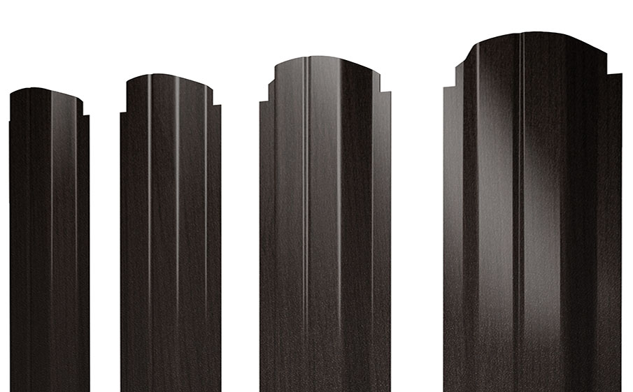 Штакетник П-образный А фигурный 0,45 Print Elite Coffee Wood TwinColor