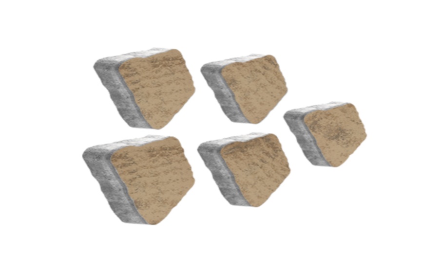 Плитка тротуарная Антик Б.3.А.6 листопад гладкий старый замок, комплект 5 шт, толщина 60 мм