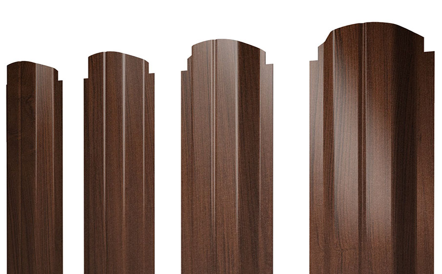 Штакетник П-образный А фигурный Print Elite Choco Wood