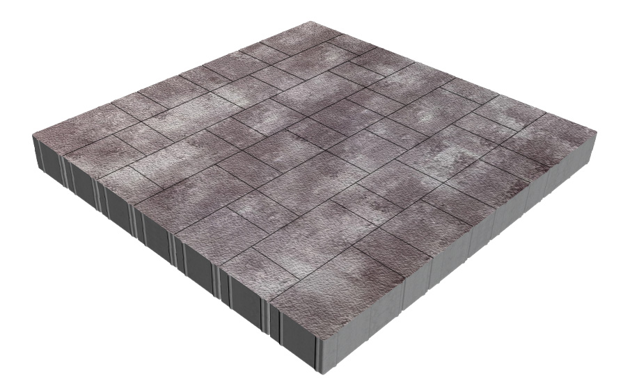 Плитка тротуарная SteinRus Новый город Рид В.8.Псм.8, Native, Мокко, толщина 80 мм