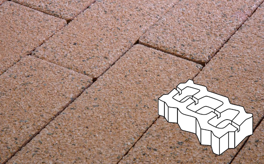 Плитка тротуарная Готика Premium Gold, Газонная решетка Б.4.ГР.8, №4, 450*225*80 мм