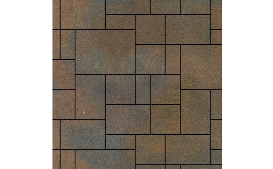 Плитка тротуарная SteinRus Инсбрук Альпен Б.7.Псм.6, Native, ColorMix Штайнрус, толщина 60 мм