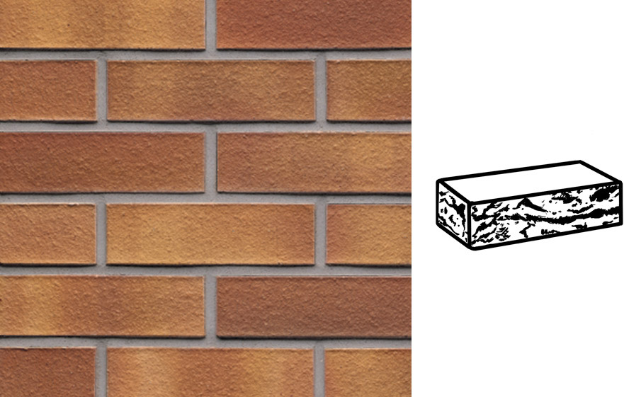 Кирпич клинкерный Muhr 07 Herbstlaub готик, 240*115*71 мм