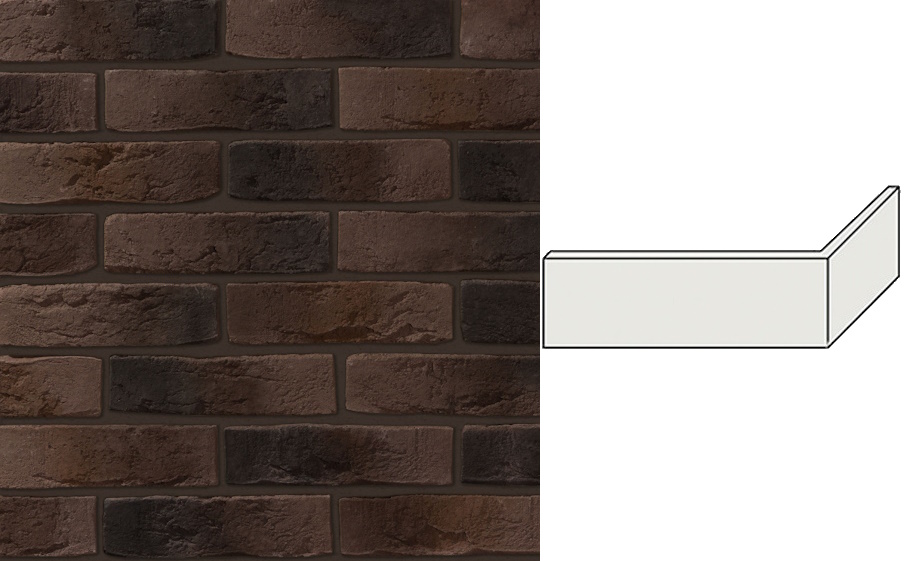 Декоративный кирпич Leonardo Stone угловой элемент Дижон 220/110*70*14 мм 425