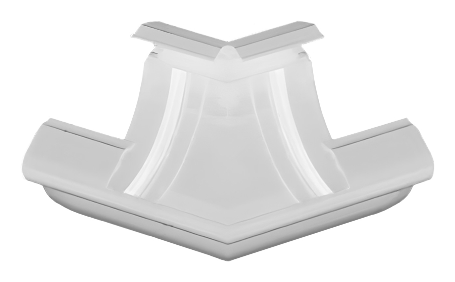 Угол желоба универсальный 135° BRAAS, 150/100 мм, ПВХ, белый