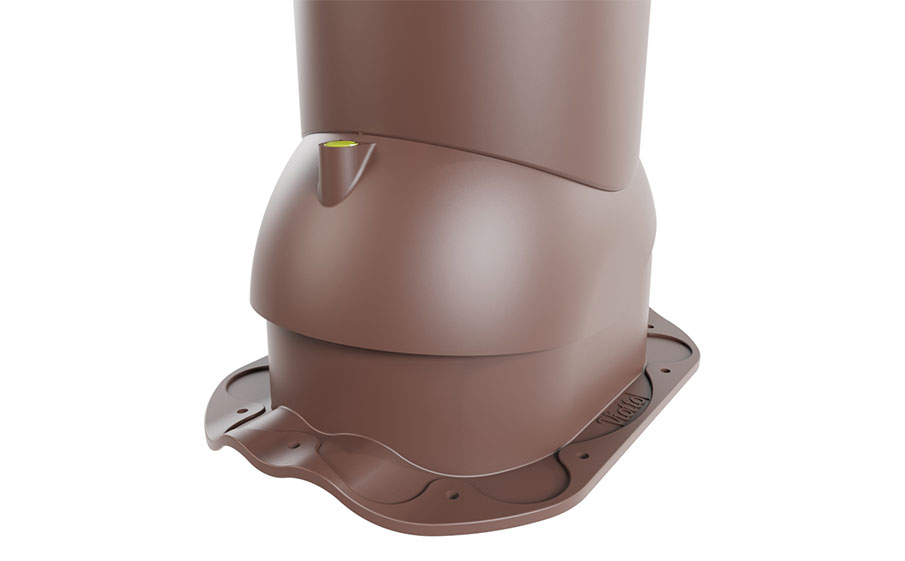 Роторная вентиляция Viotto для металлочерепицы Finnera d=150 мм утепленная, RAL 8017 коричневый